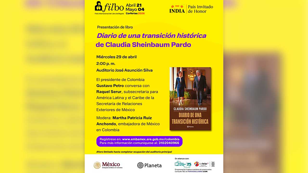 Presidente Gustavo Petro asistirá a la presentación del libro ‘Diario de una transición histórica’ de Claudia Sheinbaum en la FILBo 2026